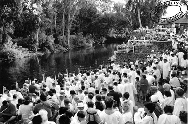 River Jordan. Pilgrim baptismal Site. 1991 Lev Borodulin